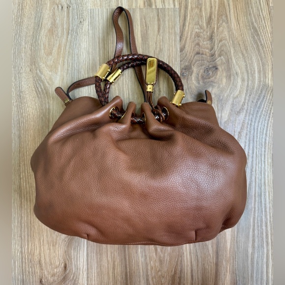 Michael Kors "Skorpios" Pebbled Leather Bag EUC - Picture 4 of 12